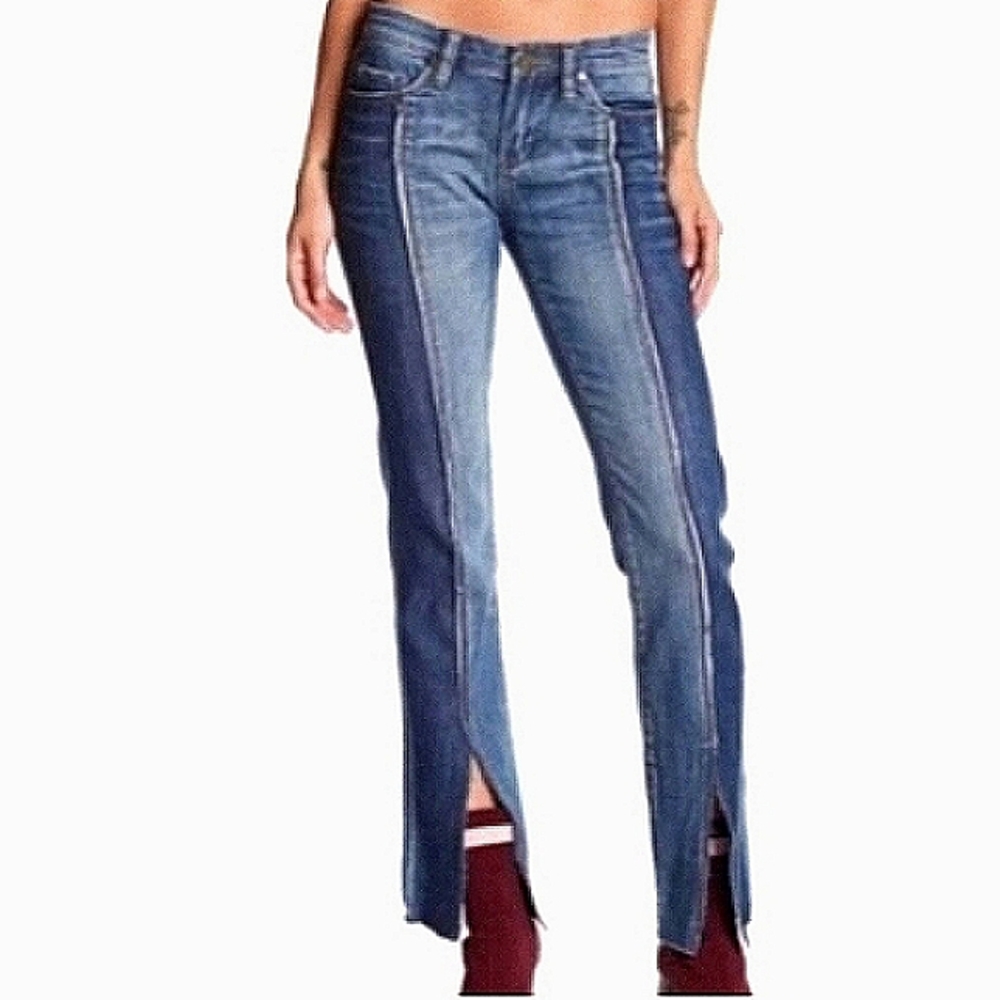 BLANK NYC Contrast Split Front Jeans